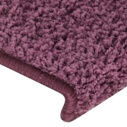 Berkfield Home Decorative Carpet Stair Treads 15 pcs 65x21x4 cm Dark Purple - Size: Medium - thumbnail 5