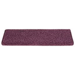 Berkfield Home Decorative Carpet Stair Treads 15 pcs 65x21x4 cm Dark Purple - Size: Medium - thumbnail 1