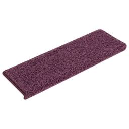 Berkfield Home Decorative Carpet Stair Treads 15 pcs 65x21x4 cm Dark Purple - Size: Medium - thumbnail 3