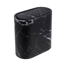 KORVIXA Black Marble Colour 12L Narrow Waste Bin - Size: 100 cm x 100 cm