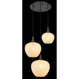 Netlighting Maxy Cluster Pendant Ceiling Light Gunmetal Clear Glass Shade 3x E27 in Grey - thumbnail 3