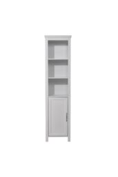 H&O Direct Bathroom Tall Freestanding Cabinet with Door in White - thumbnail 3