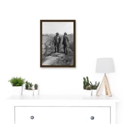 Artery8 President Teddy Roosevelt John Muir Yosemite 1906 Photo A4 Artwork Framed Wall Art Print in Brown - thumbnail 2