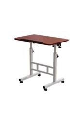 Living and Home Height Adjustable Tiltable Mobile Laptop Desk in Walnut - thumbnail 6