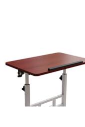 Living and Home Height Adjustable Tiltable Mobile Laptop Desk in Walnut - thumbnail 8
