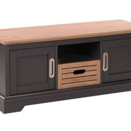 Wyld and Coco Grey TV Stand for Up to 52 Inch TVs 2 Cabinets and Drawer - thumbnail 2