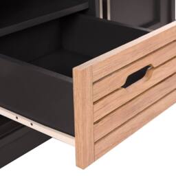 Wyld and Coco Grey TV Stand for Up to 52 Inch TVs 2 Cabinets and Drawer - thumbnail 9