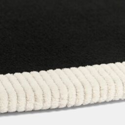 OHS Contrast Border Non Slip Tufted Hallway Runner Rug Floor Carpet in Black - Size: 120 cm x 170 cm - thumbnail 4