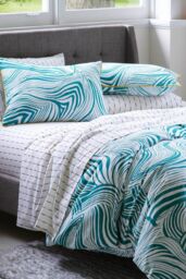 Martex Green Zebra Marble Duvet Cover Set - Size: King - thumbnail 2