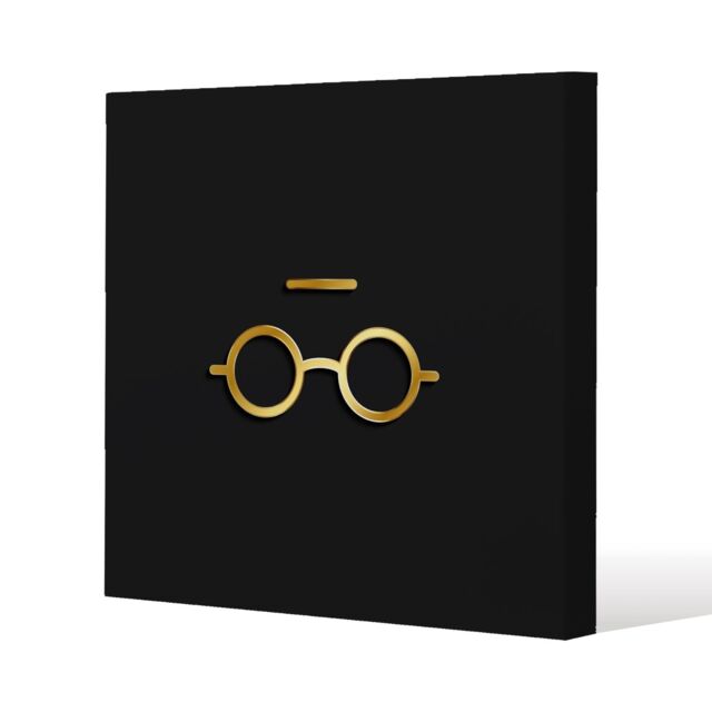 Benjamin Tate Design Unread gold (Canvas Print) / 61 x 61 x 4cm in Natural - Size: 61 x 61 x 4 cm - image 1