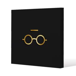 Benjamin Tate Design Unread gold (Canvas Print) / 61 x 61 x 4cm in Natural - Size: 61 x 61 x 4 cm - thumbnail 1