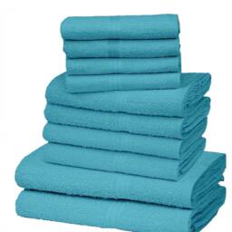 K Collection Egyptian Cotton Towel Set (Pack of 10) in Teal - thumbnail 1