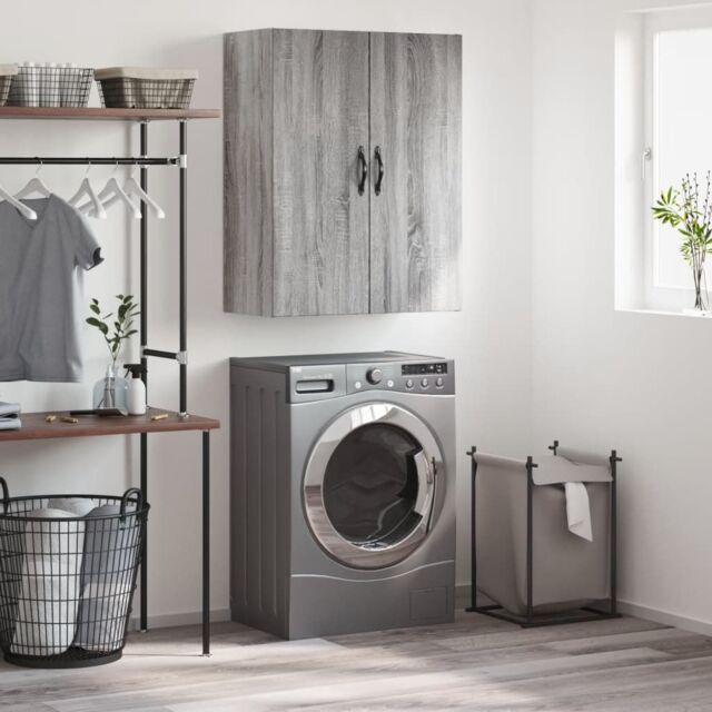 Berkfield Home Wall Mounted Cabinet Grey Sonoma 69.5x34x90 cm Engineered Wood - image 1