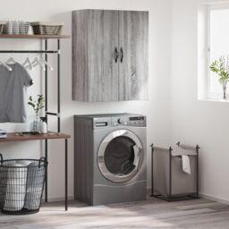 Berkfield Home Wall Mounted Cabinet Grey Sonoma 69.5x34x90 cm Engineered Wood - thumbnail 1