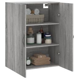 Berkfield Home Wall Mounted Cabinet Grey Sonoma 69.5x34x90 cm Engineered Wood - thumbnail 5