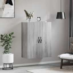 Berkfield Home Wall Mounted Cabinet Grey Sonoma 69.5x34x90 cm Engineered Wood - thumbnail 3