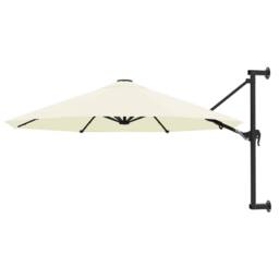 Berkfield Home Wall-Mounted Parasol with Metal Pole 300 cm Sand in Beige - thumbnail 2