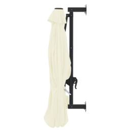 Berkfield Home Wall-Mounted Parasol with Metal Pole 300 cm Sand in Beige - thumbnail 5