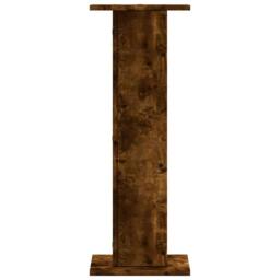 Berkfield Home Plant Stands 2 pcs Smoked Oak 30x30x80 cm Engineered Wood in Brown - Size: 30 x 30 x 80 cm - thumbnail 6