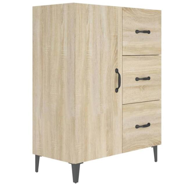 Berkfield Home Sideboard Sonoma Oak 69.5x34x90 cm Engineered Wood in Light Brown - image 1