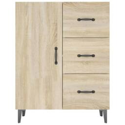 Berkfield Home Sideboard Sonoma Oak 69.5x34x90 cm Engineered Wood in Light Brown - thumbnail 5