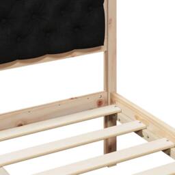 Berkfield Home Bed Frame with Headboard Black 180 x 200 cm Solid Pine Wood in Natural - thumbnail 8