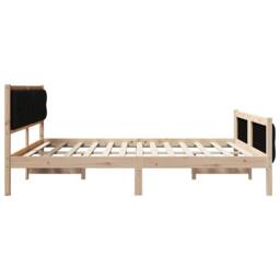 Berkfield Home Bed Frame with Headboard Black 180 x 200 cm Solid Pine Wood in Natural - thumbnail 6