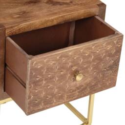 Berkfield Home Bedside Cabinet 40x30x50 cm Solid Mango Wood in Brown - Size: 40 x 30 x 50 cm - thumbnail 5