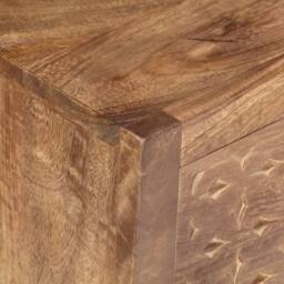 Berkfield Home Bedside Cabinet 40x30x50 cm Solid Mango Wood in Brown - Size: 40 x 30 x 50 cm - thumbnail 4