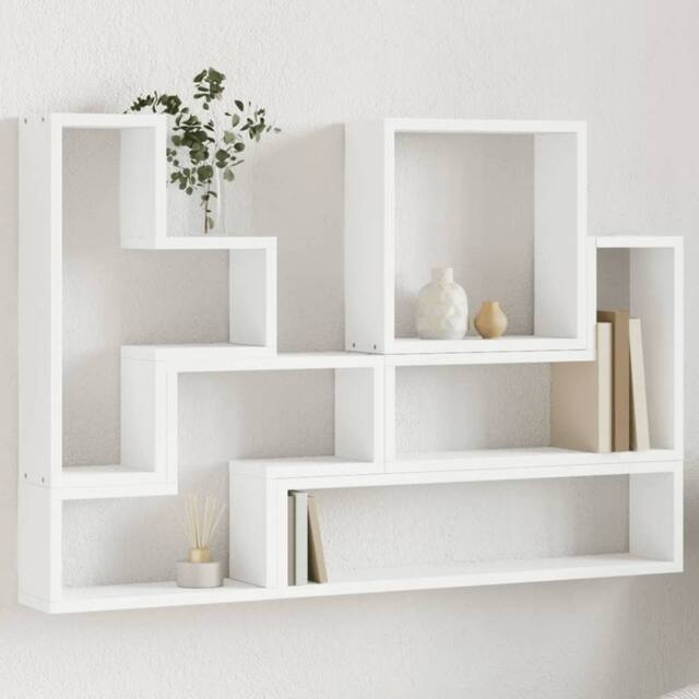 Berkfield Home Wall Shelf White 96x12x64 cm Engineered Wood - Size: 96 x 12 x 64 cm - image 1