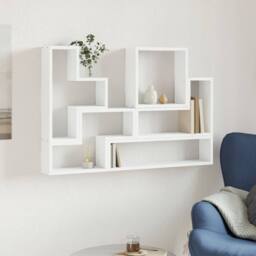 Berkfield Home Wall Shelf White 96x12x64 cm Engineered Wood - Size: 96 x 12 x 64 cm - thumbnail 3