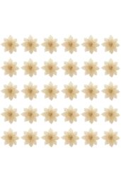 Living and Home 30PCS Gold Flower Shape Christmas Hanging Ornaments Decorating Supplies - thumbnail 6