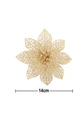 Living and Home 30PCS Gold Flower Shape Christmas Hanging Ornaments Decorating Supplies - thumbnail 5