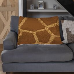 Benjamin Tate Design Giraffe Print Blanket in Natural - Size: 120 cm x 150 cm - thumbnail 2