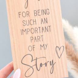 Amaya Rose Ltd Thank You For Being Such An Important Part Of My Story. Teacher Gift in Beige - thumbnail 3