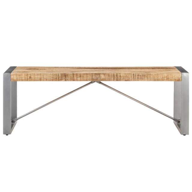 Berkfield Home Coffee Table 120x60x40 cm Rough Mango Wood in Brown - Size: 120 x 60 x 40 cm - image 1