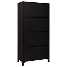 Berkfield Home Locker Cabinet Black 90x45x180 cm Steel - Size: 90 x 45 x 180 cm - thumbnail 5