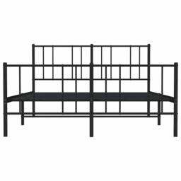 Berkfield Home Metal Bed Frame with Headboard & Footboard Black 160x200 cm - thumbnail 6
