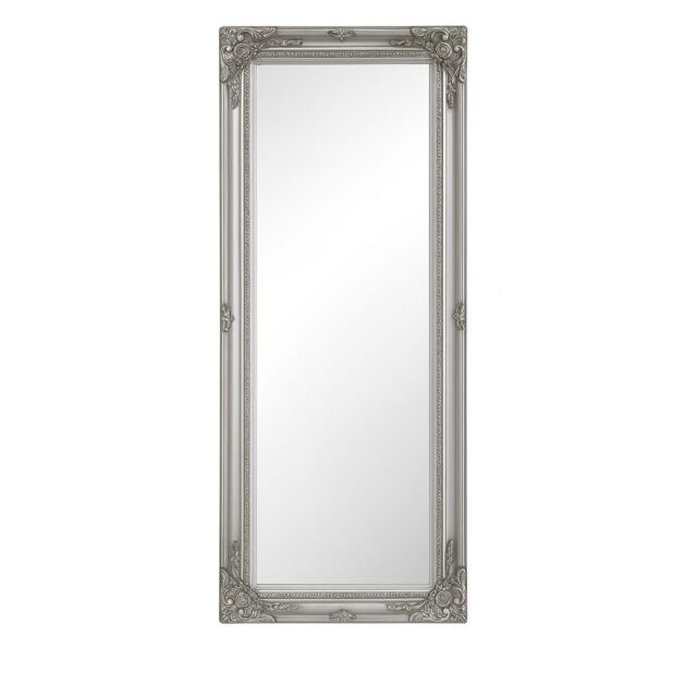 Melody Maison Tall Silver Ornate Bevelled Mirror 47cm X 142cm - Size: 47 cm X 142 cm - image 1