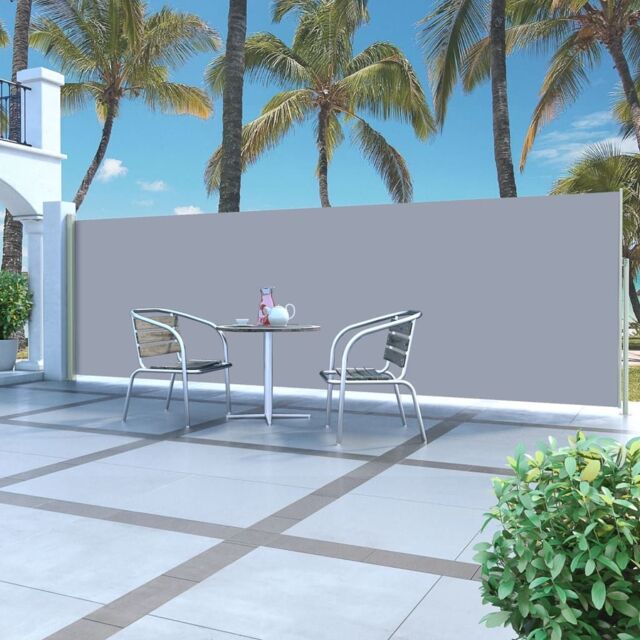 Berkfield Home Retractable Side Awning 160 x 500 cm Grey - image 1