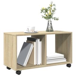 Berkfield Home vidaXL¬†Rolling¬†Cabinet¬†Sonoma Oak 72x33x42.5 cm Engineered Wood in Brown - thumbnail 4