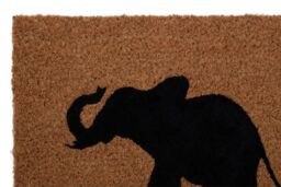 Orsina Elephant & Baby Elephant Doormat in Natural - Size: 100 cm diameter - thumbnail 4