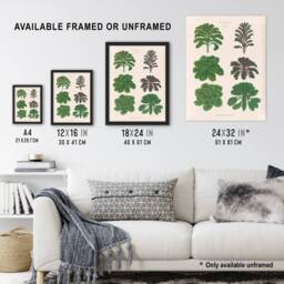 "Artery8 Kales & Brussel Sprouts Ernst Benary Wall Art Poster Print in White - Size: W18"" x H24""" - thumbnail 3