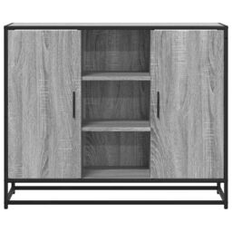 Berkfield Home Sideboard Grey Sonoma 92x35x76 cm Engineered Wood - Size: 92 x 35 x 76 cm - thumbnail 4