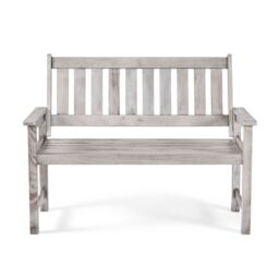 VonHaus Murcia 2 Seater Acacia Wooden Grey Garden Bench in Light Grey - Size: 1 Pack - thumbnail 8