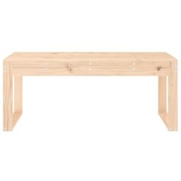 Berkfield Home Garden Bench 110x38x45 cm Solid Wood Pine in Brown - Size: 110 x 38 x 45 cm - thumbnail 3