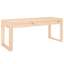 Berkfield Home Garden Bench 110x38x45 cm Solid Wood Pine in Brown - Size: 110 x 38 x 45 cm - thumbnail 2