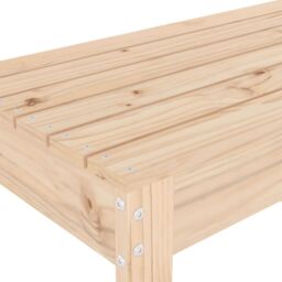 Berkfield Home Garden Bench 110x38x45 cm Solid Wood Pine in Brown - Size: 110 x 38 x 45 cm - thumbnail 6