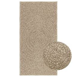 Berkfield Home Rug ZIZUR Beige 60x110 cm Jute Look Indoor & Outdoor - Size: Medium - thumbnail 2