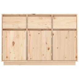 Berkfield Home Sideboard 110x34x75 cm Solid Wood Pine in Brown - Size: 110 x 34 x 75 cm - thumbnail 3